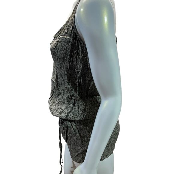 Guess Black & Silver Metallic Cheetah Print Sleeveless Romper - Y2K Party Style - Picture 4 of 8